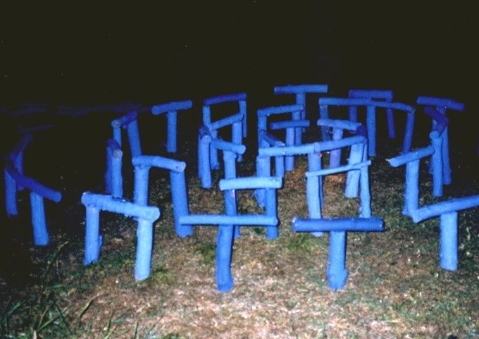 Möjligeternas Boning projekt på Öland 1999-2000, målat trä